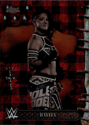 2025 Bayley Topps Chrome Cactus Jack BLACK & RED REFRACTOR #47