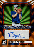 2026 Brock Porter Panini Donruss ORANGE SIGNATURE SERIES AUTO 19/25 AUTOGRAPH #SS-BP Texas Rangers