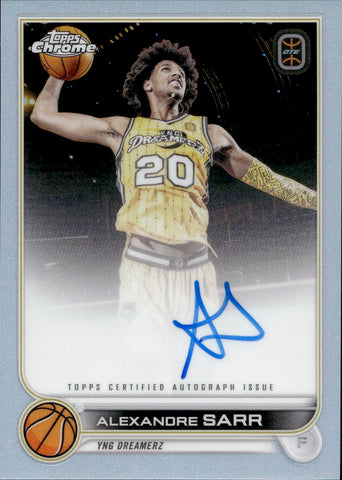 2022-23 Alexandre Sarr Topps Chrome Overtime Elite REFRACTOR ROOKIE AUTO AUTOGRAPH RC #CA-AS2 Washington Wizards
