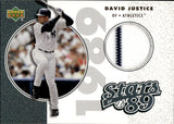 2002 David Justice Upper Deck Authentics STARS OF '89 JERSEY RELIC #SL-DJ New York Yankees