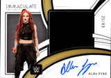 2022 Alba Fyre Panini Immaculate WWE SHIRT AUTO 25/49 AUTOGRAPH RELIC #PM-ABF NXT