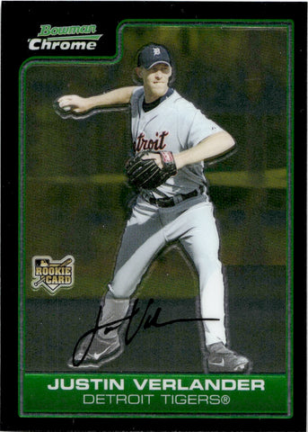 2005 Justin Verlander Bowman Chrome ROOKIE RC #217 Detroit Tigers 3