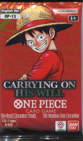 One Piece Carrying on His Will, Booster Pack