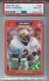 1989 Deion Sanders Pro Set ROOKIE RC PSA 10 #486 Atlanta Falcons HOF 7746