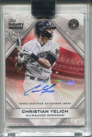 202o Christian Yelich Topps Industry Conference AUTO 02/15 AUTOGRAPH #TSUM-CY Milwaukee Brewers