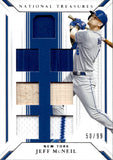 2019 Jeff McNeil Panini National Treasures 7 PIECE JERSEY 50/99 RELIC #GGMS-JM New York Mets