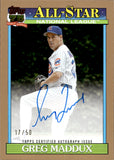 2026 Greg Maddux Topps Series 2 Baseball All-Star Auto Autograph Gold 17/50 #91AS-GM Chicago Cubs