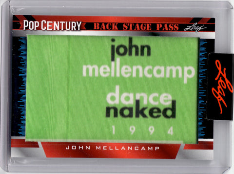 2023 John Mellancamp Leaf Pop Century BACKSTAGE PASS RELIC #BSP-67
