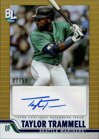 2023 Taylor Trammell Topps Big League GOLD AUTO 07/50 AUTOGRAPH #BLA-TTR Seattle Mariners