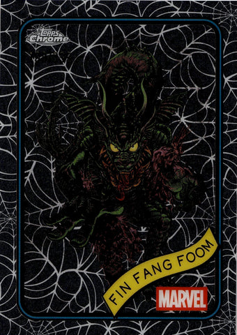 2025 Fin Fang Foom Topps Chrome Marvel SPIDER WEB REFRACTOR 198/399 #53