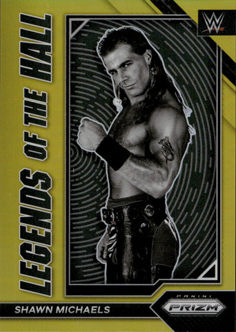 2023 Shawn Michaels Panini Prizm WWE GOLD LEGENDS OF THE HALL 02/10 #14 WWE Legend