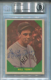 1960 Bill Terry Fleer BAS AUTHENTIC AUTO AUTOGRAPH #52 New York Yankees 8192