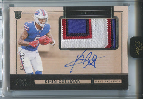 2024 Keon Coleman Panini One ROOKIE PATCH AUTO 155/199 AUTOGRAPH RELIC #16 Buffalo Bills