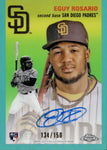 2023 Eguy Rosario Topps Chrome Platinum Anniversary ROOKIE AQUA REFRACTOR AUTO 134/150 AUTOGRAPH RC #CPA-ERO San Diego Padres