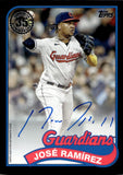 2024 Jose Ramirez Topps BLACK 1989 DESIGN AUTO 069/199 AUTOGRAPH #89BA-JRA Cleveland Guardians