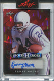 2026 Lenny Moore Leaf Sports Heroes RED ICE AUTO 1/1 ONE OF ONE AUTOGRAPH #BA-LM1 Baltimore Colts HOF