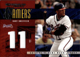 2003 Gary Sheffield Donruss GAMERS DUAL JERSEY 088/100 RELIC #G-41 Atlanta Braves