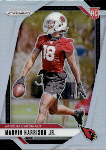 2024 Marvin Harrison Jr. Panini Prizm HOLO SILVER ROOKIE RC #375 Arizona Cardinals