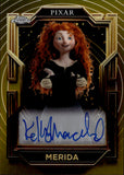 2025 Kelly MacDonald as Merida Topps Chrome Pixar Gold AUTO AUTOGRAPH #AA-KM Tangled