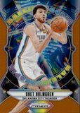 2024-25 Chet Holmgren Panini Prizm ORANGE PRIZM KALEIDOSCOPIC 46/49 #15 Oklahoma City Thunder