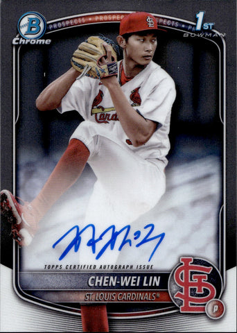 2025 Chen-Wei Lin Bowman Chrome 1ST BOWMAN AUTO AUTOGRAPH #CPA-CL St. Louis Cardinals