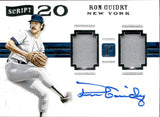 2016 Ron Guidry Panini Pantheon SCRIPT 20 DUAL JERSEY AUTO 054/199 AUTOGRAPH RELIC 20-RG New York Yankees