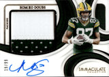 2024 Romeo Doubs Panini Immaculate JUMBO PATCH AUTO 19/99 AUTOGRAPH RELIC #PPA-RDS Green Bay Packers