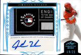 2022 Jordan Walker Leaf Trinity ROOKIE LAUNDRY TAG AUTO 19/25 AUTOGRAPH RELIC RC #PA-JW1 St. Louis Cardinals