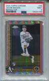 2025 Jacob Wilson Topps Chrome REFRACTOR ROOKIE RC PSA 9 #96 Athletics 1158
