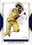 2017 Aaron Donald Panini National Treasures GOLD 27/49 #2 Los Angeles Rams