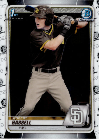 2020 Robert Hassell Bowman Chrome Draft 1ST BOWMAN #BD-39 San Diego Padres