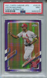 2021 Justin Williams Topps Chrome Update PURPLE REFRACTOR ROOKIE RC PSA 9 #USC95 St. Louis Cardinals 1075