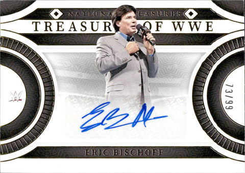 2024 Eric Bischoff Panini National Treasures TREASURES OF WWE AUTO 73/99 AUTOGRAPH #TS-EBF WWE Legend