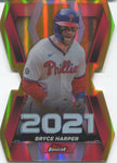 2022 Bryce Harper Topps Finest GOLD REFRACTOR CAREER YEAR DIE CUT 13/50 #FCY-BH Philadelphia Phillies