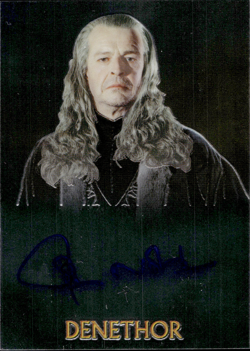 2004 John Noble as Denethor Topps Chrome Lord of the Rings AUTO AUTOGR