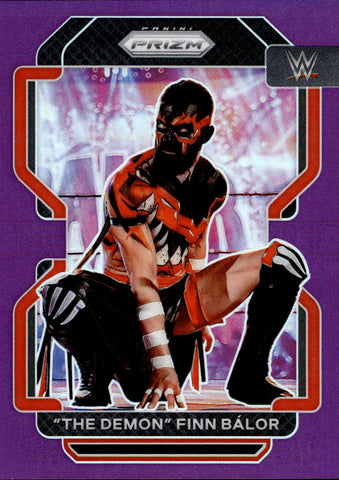 2022 "The Demon" Finn Balor Panini Prizm WWE PURPLE 075/149 #112 Monday Night Raw