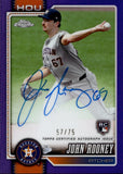 2026 John Rooney Topps Chrome PURPLE REFRACTOR ROOKIE AUTO 57/75 AUTOGRAPH #RA-ROO Houston Astros