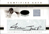 2005 Willie Mays Leaf Certified CERTIFIED CUTS JERSEY CUT AUTO 9/24 San Francisco Giants #CC-3