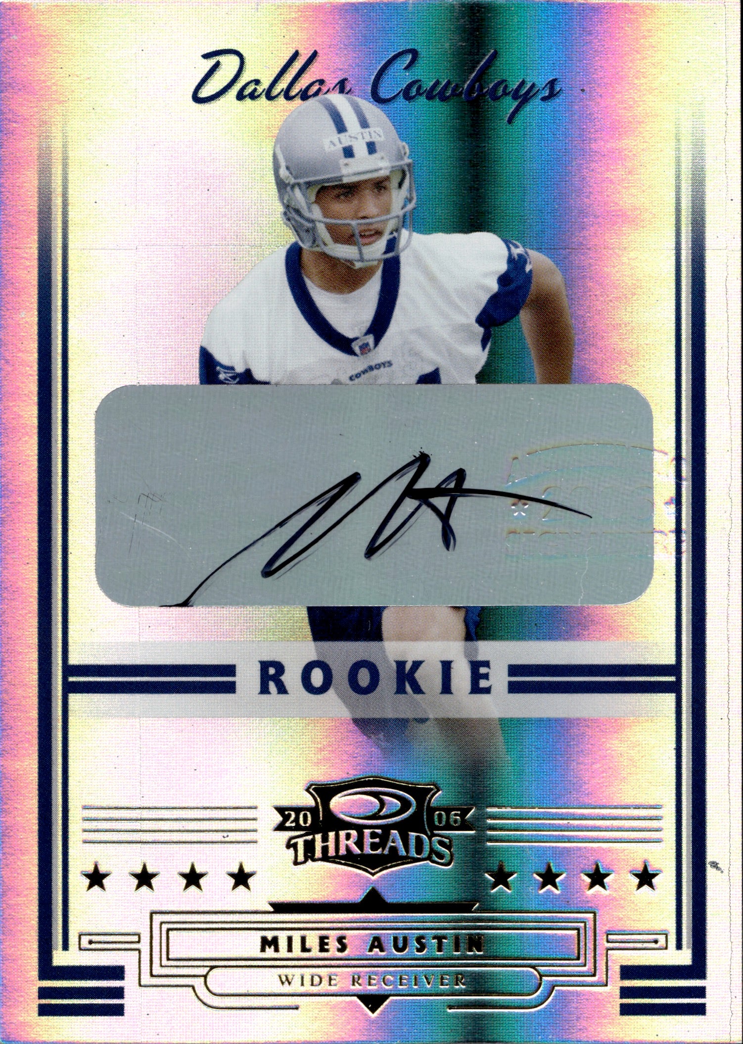 2006 Miles Austin Donruss Threads ROOKIE AUTO 106/999 AUTOGRAPH RC #28