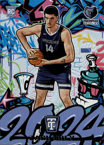 2024-25 Zach Edey Panini Totally Certified ROOKIE RC #20 Memphis Grizzlies