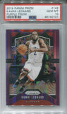 2019-20 Kawhi Leonard Panini Prizm PURPLE PRIZM 57/75 PSA 10 #149 Toronto Raptors 0101
