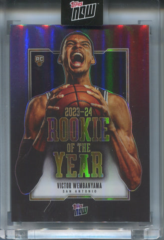 2023-24 Victor Wembanyama Topps Now ROOKIE OF THE YEAR RC #VW-6 San Antonio Spurs