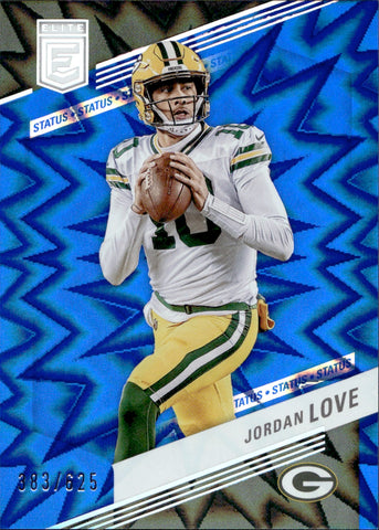 2023 Jordan Love Donruss Elite BLUE STATUS EXPLOSION 383/625 #56 Green Bay Packers