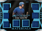 2025 Tim Tebow Leaf In the Game Used OCTO SWATCH BLUE FOIL RARE MATERIALS JERSEY 7/7 RELIC #RM-27 New York Mets