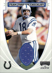 1999 Peyton Manning Playoff Momentum SSD TEAM THREAD CHECKLIST JERSEY RELIC #TTC05 Indianapolis Colts HOF