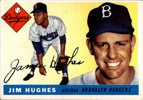 1955 Jim Hughes Topps #51 Brooklyn Dodgers BV $40