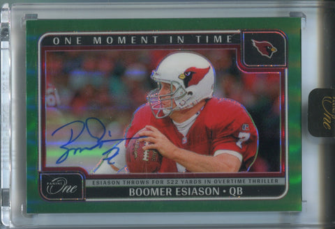 2024 Boomer Esiason Panini One GREEN ONE MOMENT IN TIME AUTO 33/40 AUTOGRAPH #391 Arizona Cardinals