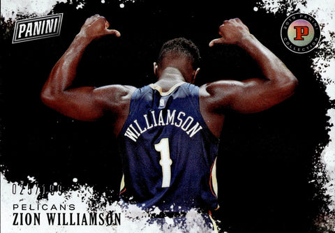 2019-20 Zion Williamson Panini Black Friday HOLO ROOKIE 025/199 RC #ZW.2 New Orleans Pelicans