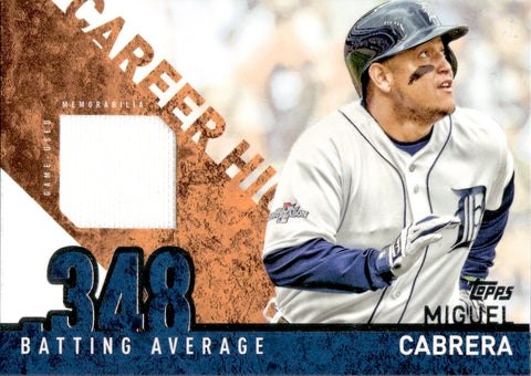 2015 Miguel Cabrera Topps CAREER HIGHLIGHTS JERSEY RELIC #CRH-MC Detroit Tigers