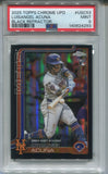 2025 Luisangel Acuna Topps Chrome Update BLACK REFRACTOR ROOKIE 02/10 RC PSA 9 #USC53 New York Mets 4293